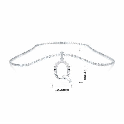 Q-Luke Silver Pendant - White Gold - Image 4