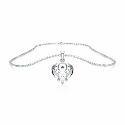 Khalsa Divine Silver Pendant - White Gold - Image 3