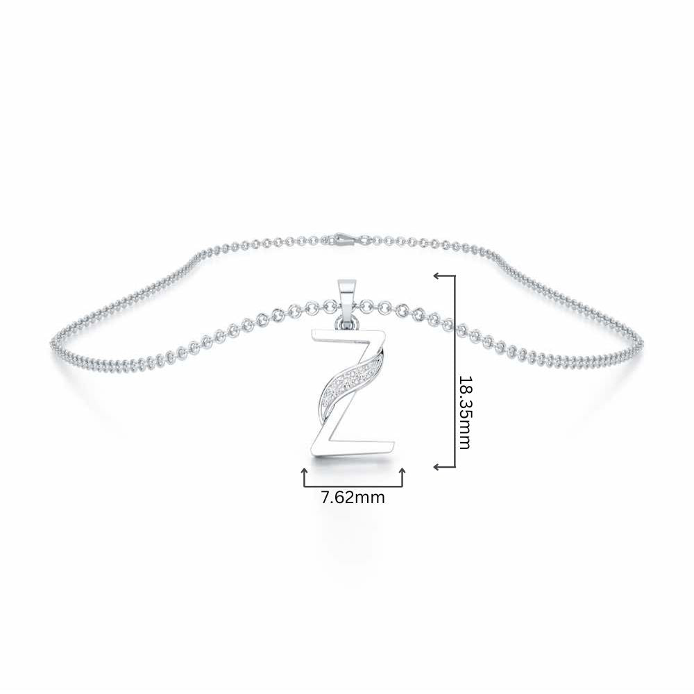 Z-Spark Silver Pendant - White Gold - Image 4