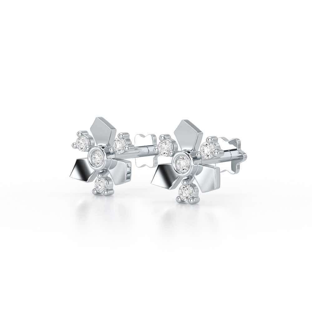 Epitome Silver Earrings - White Gold - Image 3