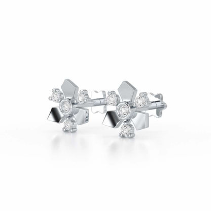 Epitome Silver Earrings - White Gold - Image 3