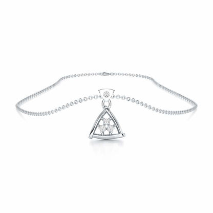 Shimmer Delight Silver Pendant - White Gold - Image 3
