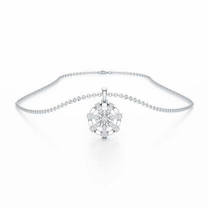 Ethereal Charm Silver Pendant - White Gold - Image 3
