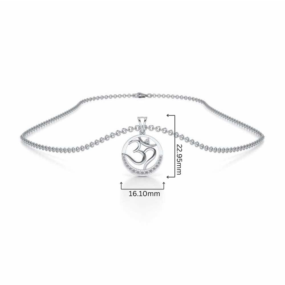 Eternal God Silver Pendant - White Gold - Image 4