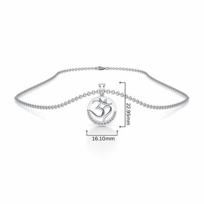 Eternal God Silver Pendant - White Gold - Image 4