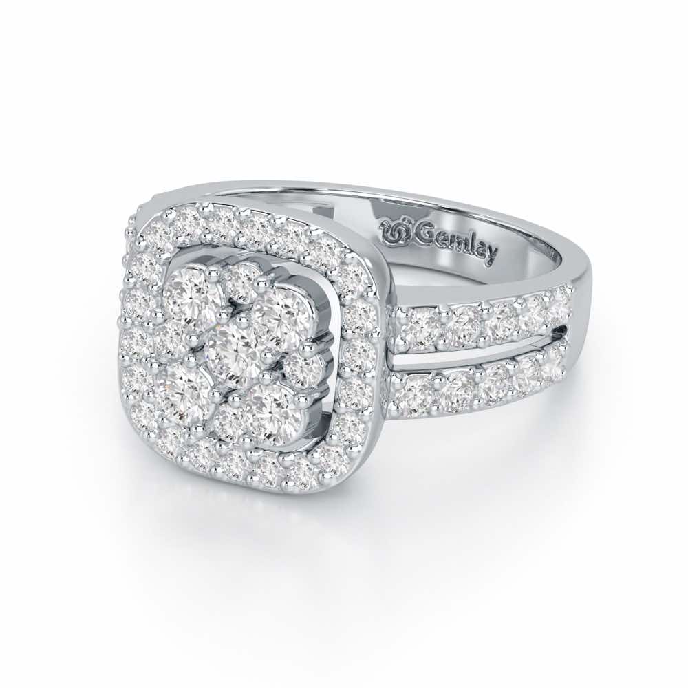 Divine Ilana Silver Ring - White Gold - Image 2