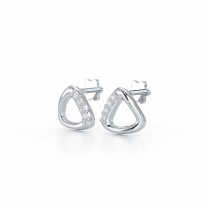 Twinkle Loops Silver Earrings - White Gold - Image 3