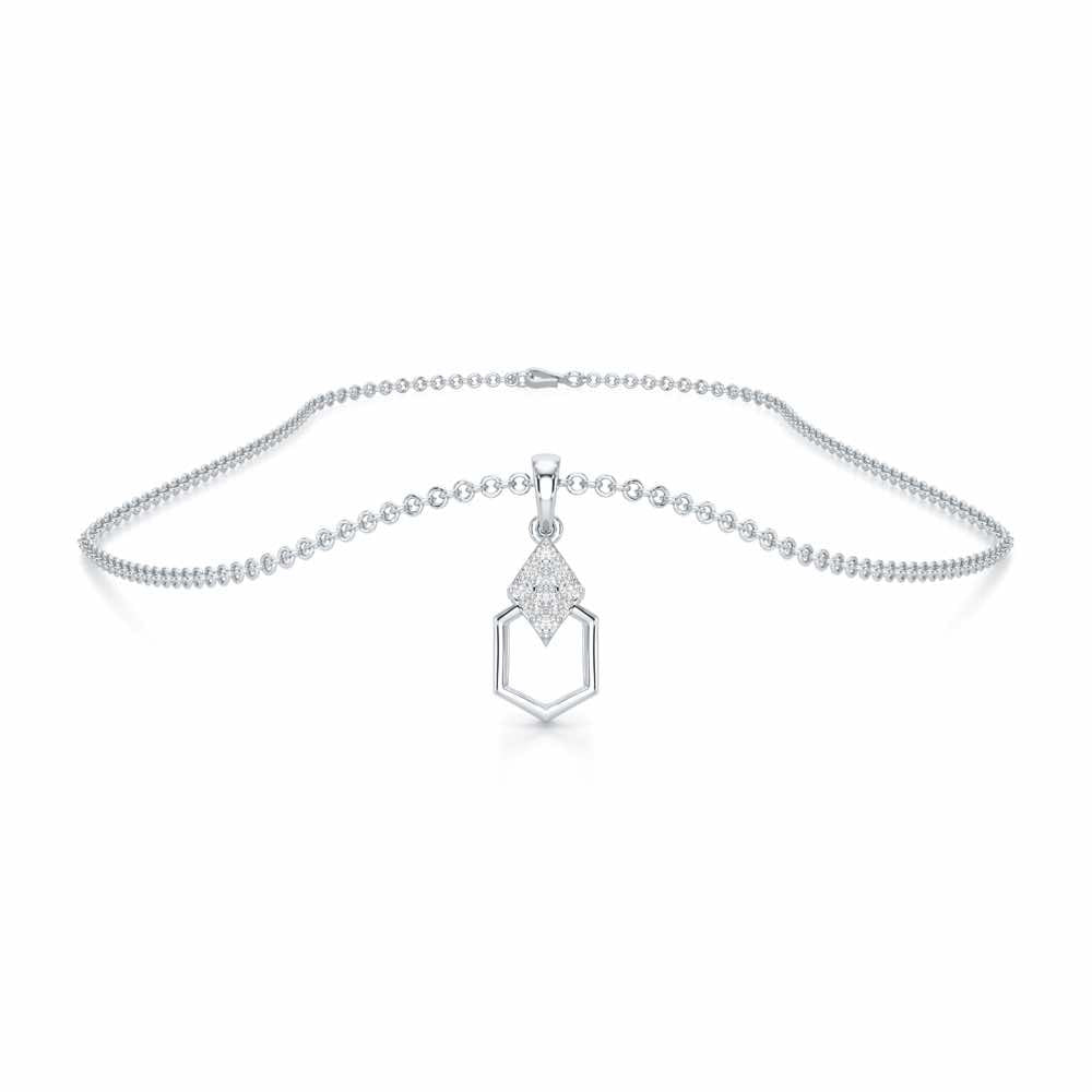 Silver Mist Silver Pendant - White Gold - Image 3