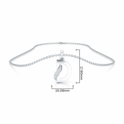 D-Spark Silver Pendant - White Gold - Image 4