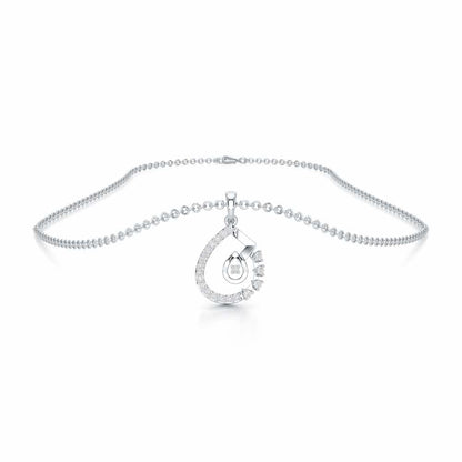 Soft Radiance Silver Pendant - White Gold - Image 3