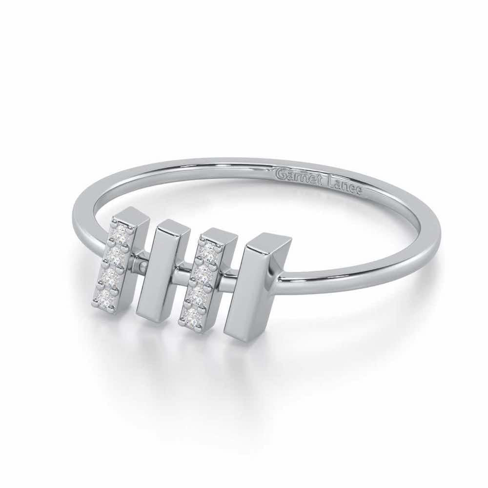 Precious Passion Silver Ring - White Gold - Image 3