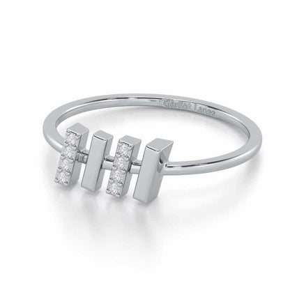 Precious Passion Silver Ring - White Gold - Image 3
