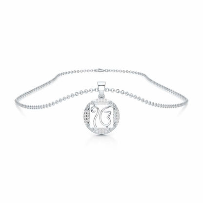 Ek Onkar Divine Silver Pendant - White Gold - Image 3