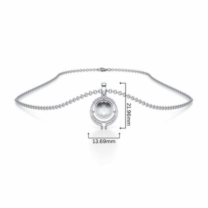 Pyxis Silver Pendant - White Gold - Image 4