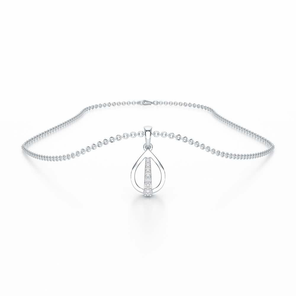 Timeless Glow Silver Pendant - White Gold - Image 3