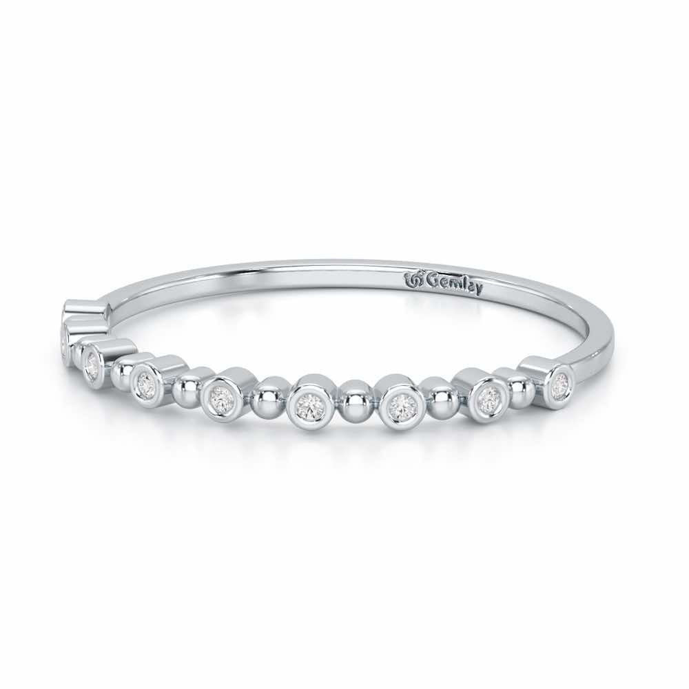 Cute Sheen Silver Ring - White Gold - Image 3
