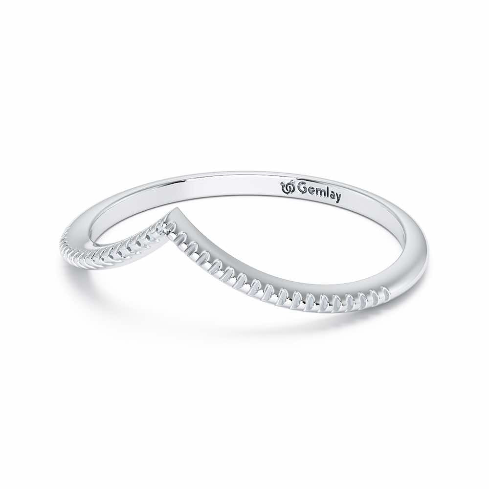 Glena Apex Silver Ring - White Gold - Image 3