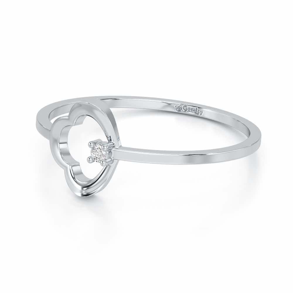Clouding Silver Ring - White Gold - Image 3
