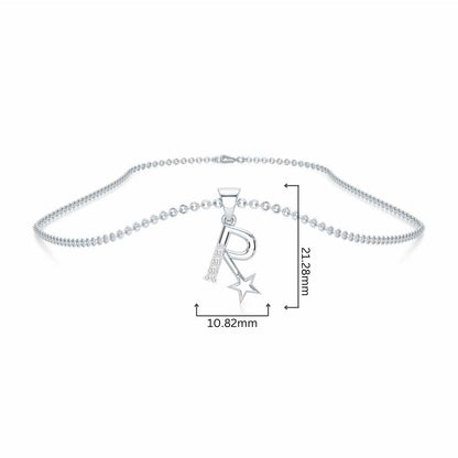 R-Glint Silver Pendant - White Gold - Image 4
