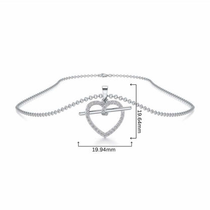 Hold Heart Silver Pendant - White Gold - Image 4