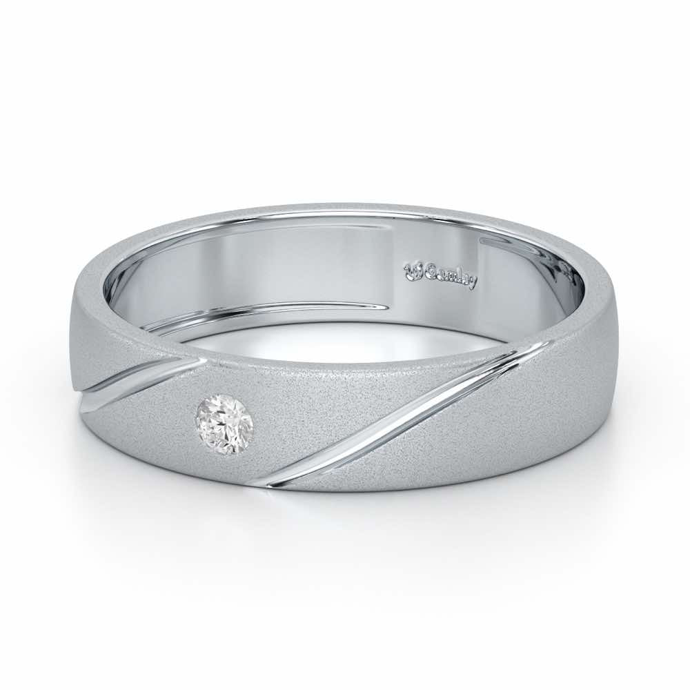 Fiora Glow Silver ring For Men - White Gold - Image 3