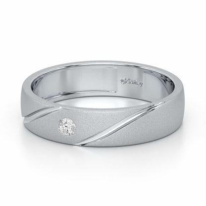 Fiora Glow Silver ring For Men - White Gold - Image 3