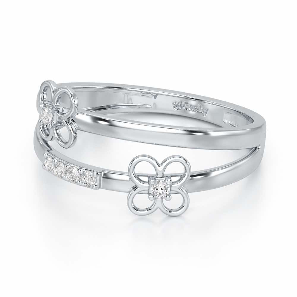 Spring Bliss Silver Ring - White Gold - Image 3