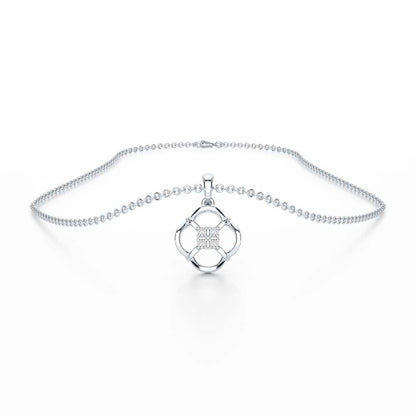 Glint of Grace Silver Pendant - White Gold - Image 3