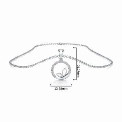 Pavo Silver Pendant - White Gold - Image 4