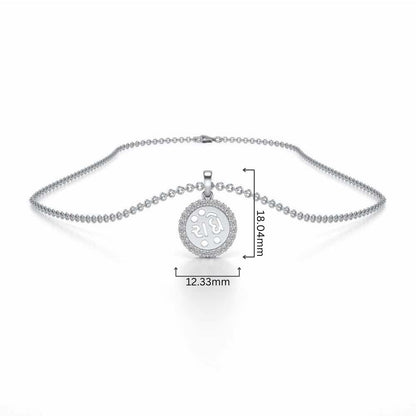 Radhe Silver Pendant - White Gold - Image 4