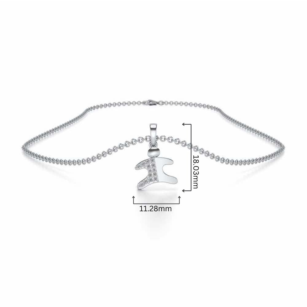Young One Silver Pendant - White Gold - Image 4