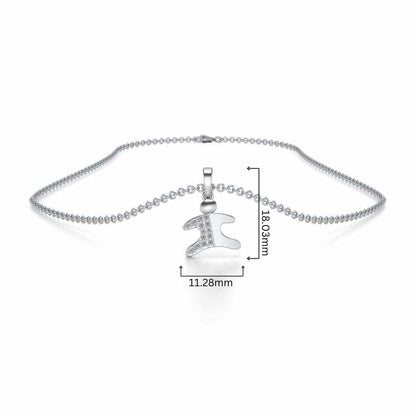 Young One Silver Pendant - White Gold - Image 4