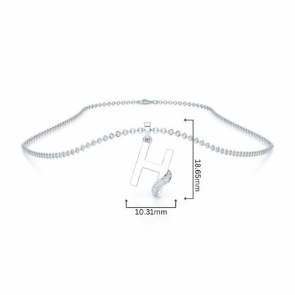 H-Spark Silver Pendant - White Gold - Image 4