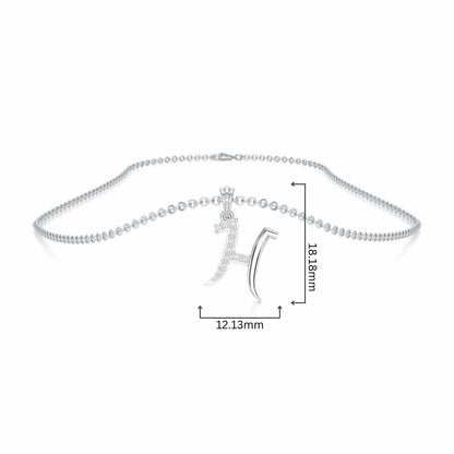 H-Luke Silver Pendant - White Gold - Image 4