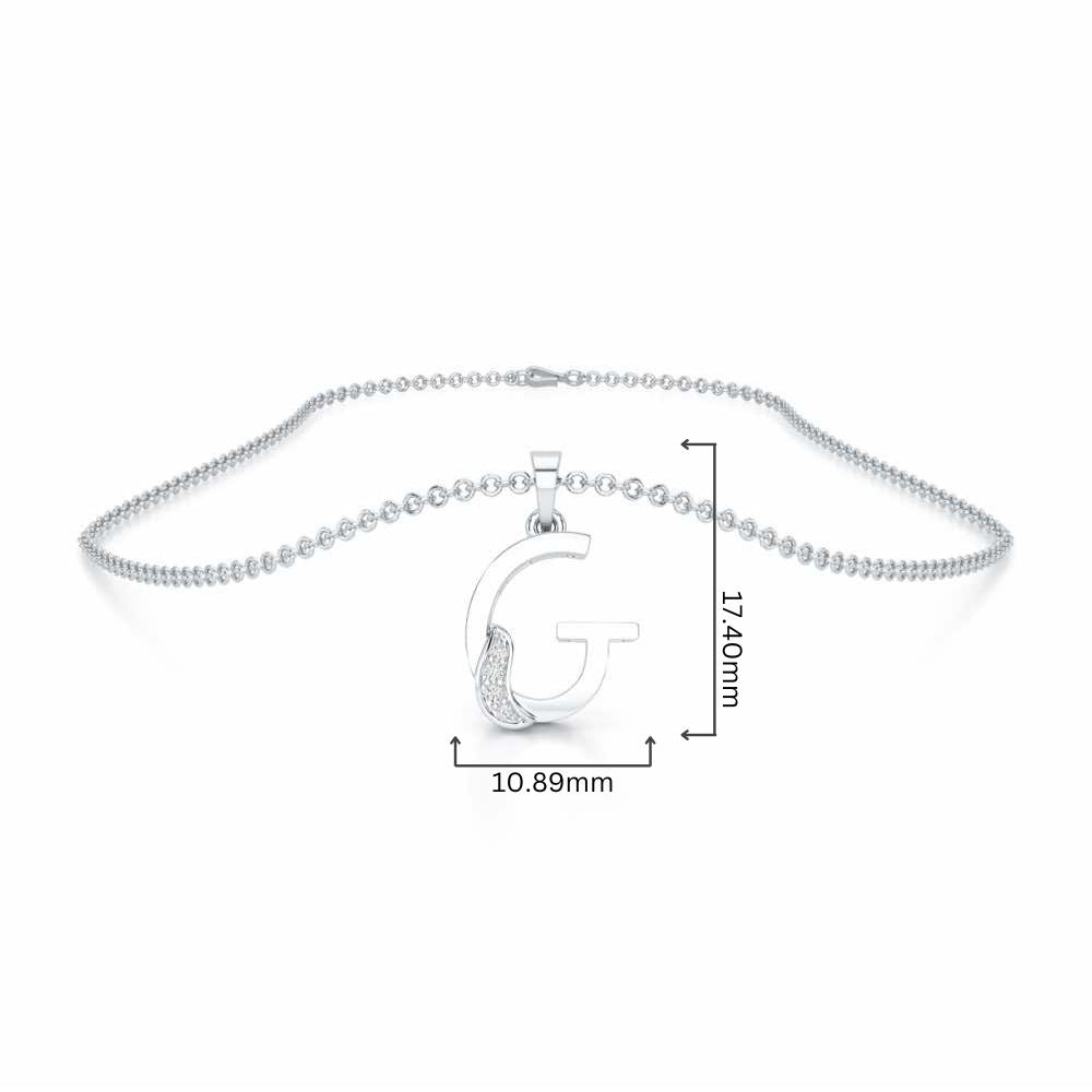 G-Spark Silver Pendant - White Gold - Image 4