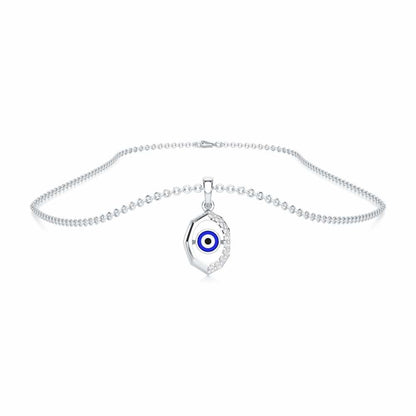 Mystic Guardian Silver Pendant - White Gold - Image 3