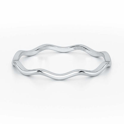 Helix Sheen Silver Ring - White Gold - Image 3