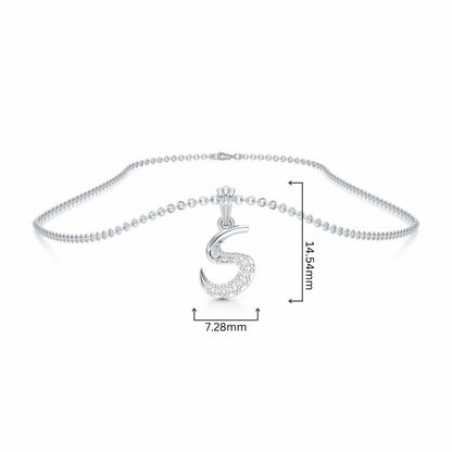 S-Luke Silver Pendant - White Gold - Image 4
