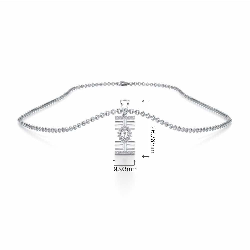 Haral Silver Pendant - White Gold - Image 4