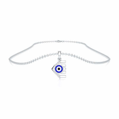Fate Protector Silver Pendant - White Gold - Image 3