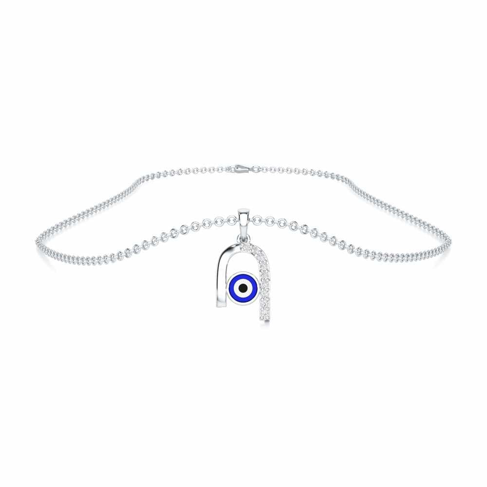 Vision of Peace Silver Pendant - White Gold - Image 3