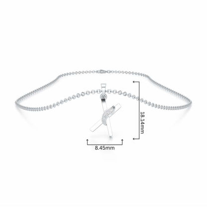 X-Spark Silver Pendant - White Gold - Image 4