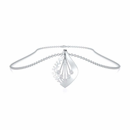 Enchanting Growth Silver Pendant - White Gold - Image 3