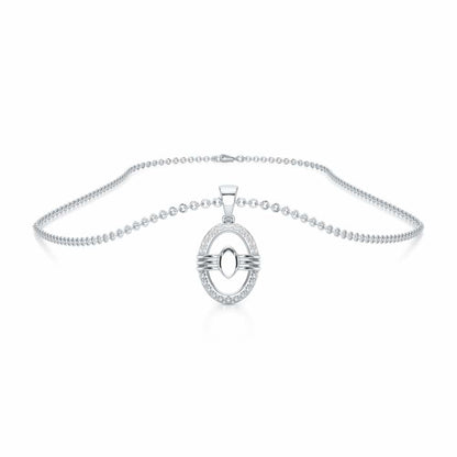 Trinetradhari Silver Pendant - White Gold - Image 3