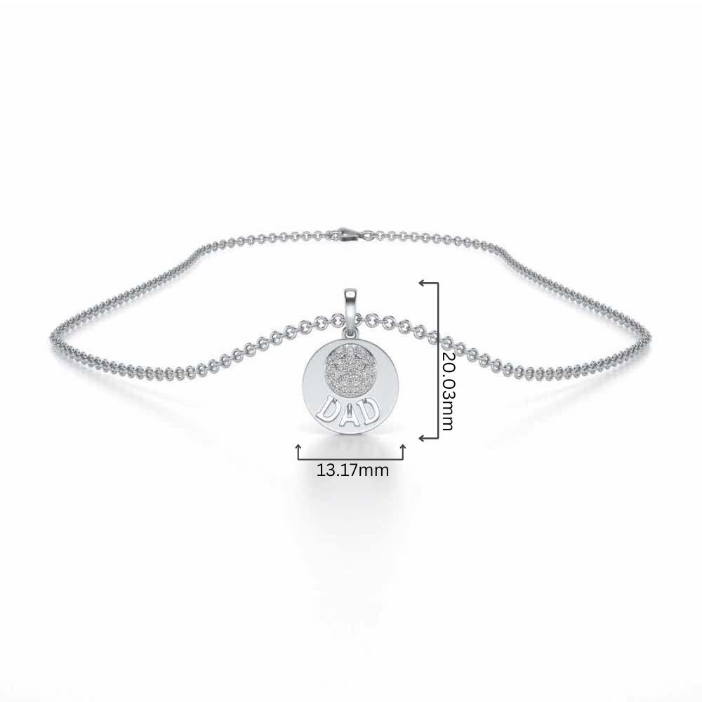 Dadcare Silver Pendant - White Gold - Image 4
