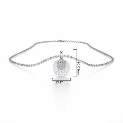 Dadcare Silver Pendant - White Gold - Image 4