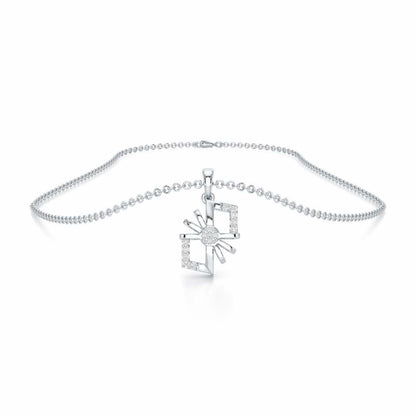 Luminous Essence Silver Pendant - White Gold - Image 3