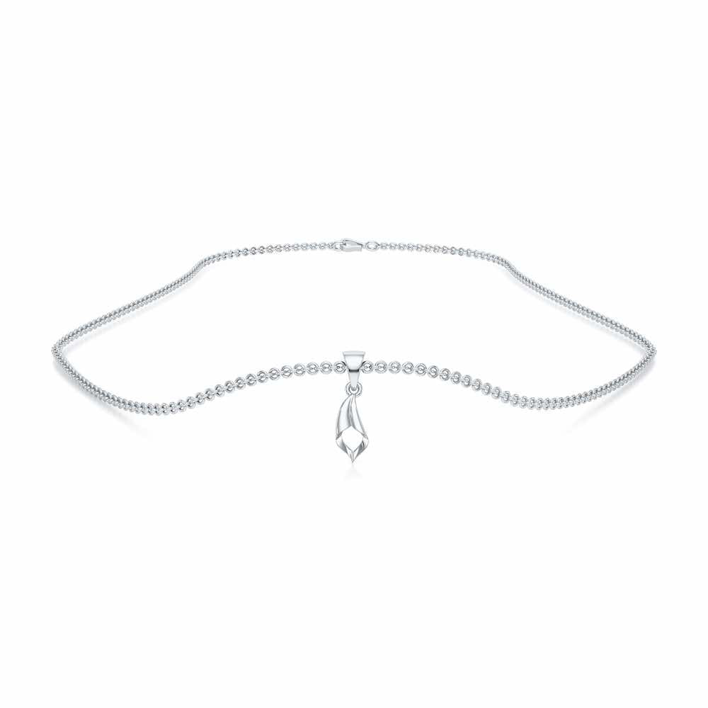 Fin Shine Gold Pendant - White Gold - Image 3