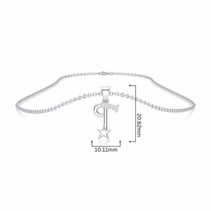 T-Glint Silver Pendant - White Gold - Image 4
