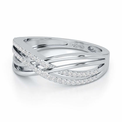 Misa Curves Silver Ring - White Gold - Image 3